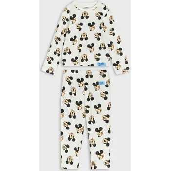 Sinsay - Dvoudílná pyžamová souprava Mickey Mouse - krémová - 301EV-01X - 301EV-01X-74