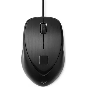 HP USB Drátová myš se čtečkou otisku prstů - černá Kabelová laserová myš s integrovanou čtečkou otisků prstů, PN: 4TS44AA
