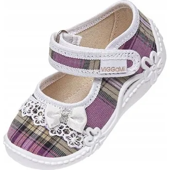 Dívčí bačkory Dívčí kostkované boty s krajkou Vi-GGa-Mi, velikost 25