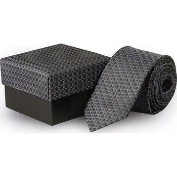 Kravata Chlapecká elegantní kravata šedá Lehmann, vel. 6X134 CM