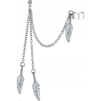 Náušnice Náušnice do ucha - Nausnice lístek s řetízkem