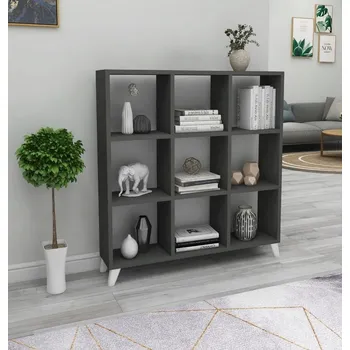 Knihovna Knihovna VerDesign 88 cm x 88 cm x 20 cm antracit