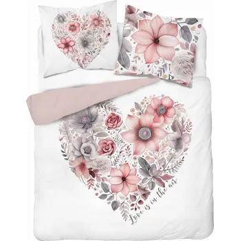 Povlečení Povlečení Holandské 220x200 Květiny Barevné Holland Srdce v květinách