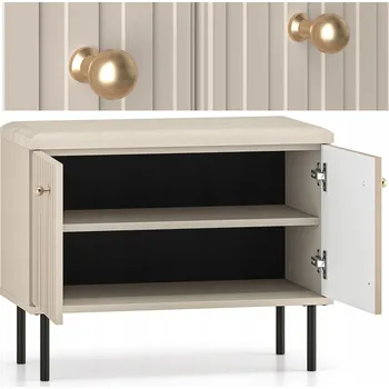 Botník Botník s sedátkem Konsimo 68 x 55 x 34 cm krémový