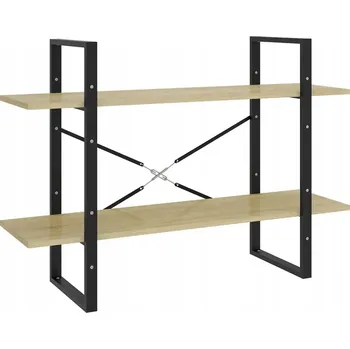 Knihovna Industriální regál na knihy, 2 police, dub sonoma, 100x30x70 cm