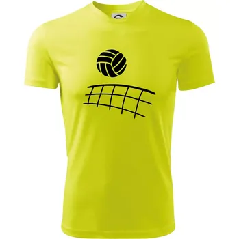 Pánské tričko Volejbalová síť - Pánské triko Fantasy sportovní (dresovina) - S ( Neonově žlutá )