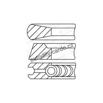 Blok motoru Sada pístních kroužků GOETZE 08-178200-00