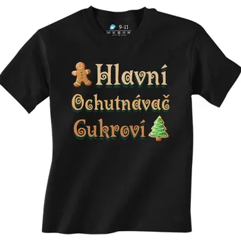 Chlapecké tričko Dětské tričko Hlavní Ochutnávač Cukroví (Velikost: 3-4, Barva: Černá)