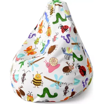 Sedací pytel Sablio Sedací vak Pear Hmyz - 70 x 95 x 15 cm