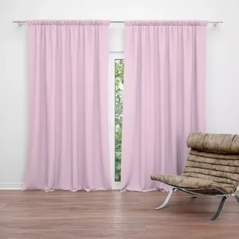 Závěs Sablio Závěs Bledě růžová: 2ks 140x250cm