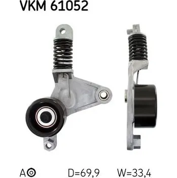 Napínák, žebrovaný klínový řemen SKF VKM 61052
