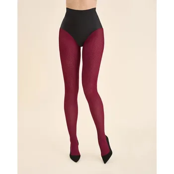 Dámské punčochy Vzorované Punčocháče Gabriella GALIA 80 DEN 80den červená bordó velikost 4