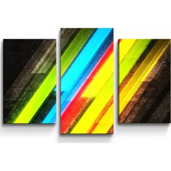Obraz Sablio Obraz - 3-dílný Pruhová abstrakce - 75x50 cm