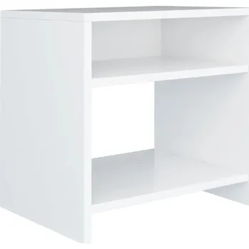 Noční stolek Noční stolek z dřevotřísky, bílý, 40x30x40 cm, s přihrádkou