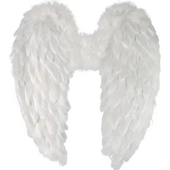 Karnevalový doplněk Rappa Andělská křídla s peřím 55 cm
