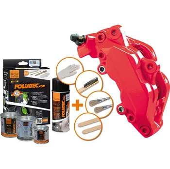 Autolak FOLIATEC dvousložková barva na brzdy, barva: červená neonová