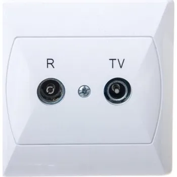 Elektrická zásuvka AKCENT Anténní zásuvka průchozí bílá GPA-10AP/00 OSPEL