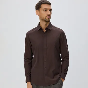 Pánská košile Reserved - Košile slim fit z egyptské bavlny - hnědá - 113GT-88X - 113GT-88X-M