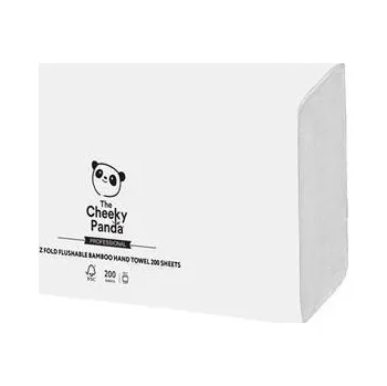 Papírový ručník Ručníky, bílá, bambusové, 2-vrstvé, skládané Z, 15x 200 útržků, CHEEKY PANDA ZHANDTW15
