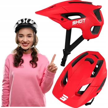 Cyklistická přilba CYKLISTICKÁ PŘILBA VEL L, NASTAVITELNÁ 59-60 CM, ČERVENÁ, SPORTOVNÍ, PRO HORSKÁ KOLA (MTB)