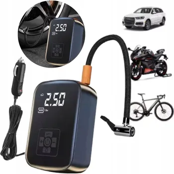 Kompresor BEZDRÁTOVÁ ELEKTRICKÁ PUMPA KOMPRESOR DO AUTA PŘENOSNÁ PUMPA