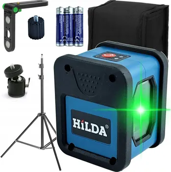 Měřící laser Křížový laser HILDA 2D POZIOMICA LASEROWA Statyw 200 cm 25 m