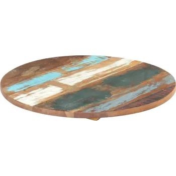 Psací stůl zahrada-XL Kulatá stolní deska 50 cm 25–27 mm masivní recyklované dřevo 286037