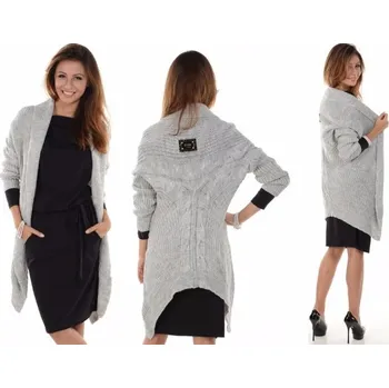 Dámský svetr Alur dámský svetr modrý volný do půlky stehen, univerzální velikost