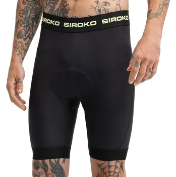 Cyklistické kalhoty SIROKO Pánské MTB vnitřní kraťasy MTB MoveFit M ČERNÁ