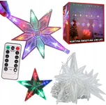 Vánoční světelný závěs hvězdy 138 LED barevné