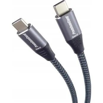 Datový kabel PremiumCord kabel USB-C, USB 3.2 gen. 2, 5A, 100W, 20Gbit/s, opletený, 3m