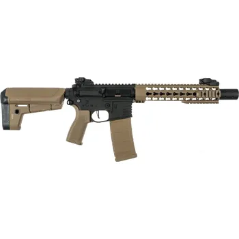 Airsoftová zbraň delta armory m4 ar15 keymod 10 predator charlie half-tan