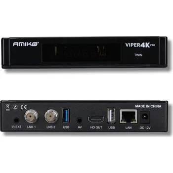Satelitní technika Amiko Viper 4K TWIN V40 + Konfigurace a naladění zdarma