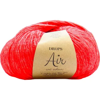 Příze Drops Air Uni 61 zářivá červená