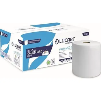 Papírový ručník LUCART Papírové ručníky Strong 250 ID, sněhově bílá, 1-vrstvé, 6 rolí, LUCART 861207 ,balení 6 ks 599476