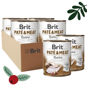 Krmivo pro psa 4 + 2 ZDARMA Brit Paté & Meat Rabbit