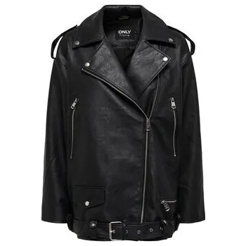 ONLY Bunda z imitace kůže Vera 15293015 Černá Regular Fit XL