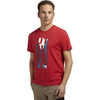 Pánské tričko DIADORA Organic červené pánské triko 100% Ba M