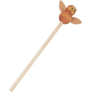 Vánoční dekorace Galanteriadrew Dřevěná dekorace Sova – tmavá, ručně vyráběná