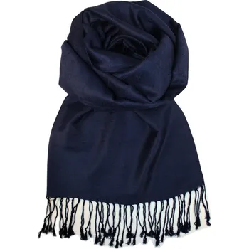 Šála Milano elegantní jednobarevná šála H85J_41 tmavě modrá