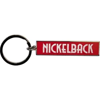 Nickelback White Logo Red Klíčenka