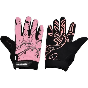 Cyklistické rukavice rukavice MAXBIKE celoprsté růžové XXL (rukavice MAXBIKE celoprsté růžové XXL)