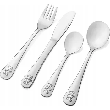 Příbor Příbory pro děti Florina Teddy 4 ks kovové