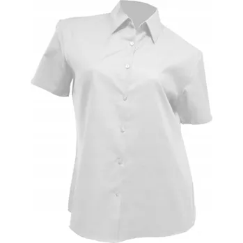 Dámská halenka Elegantní Dámská Blůzka OXFORD Krátký Rukáv Ideální do Práce L