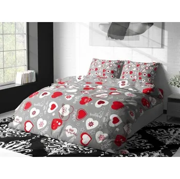 Povlečení Mikroplyšové povlečení Vánoční srdce