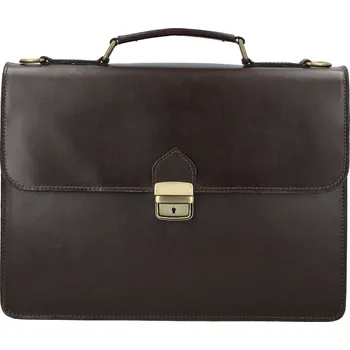 Delami Vera Pelle Cornel Luxusní pánská kožená aktovka tmavě hnědá