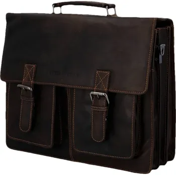 Pánská aktovka Green Wood Velká a praktická kožená aktovka Lucien hnědá + Sleva 5% s kódem AKCE5