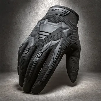 Rukavice Střelecké taktické rukavice WTACTFUL – dotykový displej, ochrana kloubů, očko na karabinu Barva: Černá, Velikost: L | skladem v ČR | rychlé odeslání | polstrovaná dlaň | syntetická kůže |