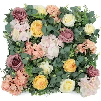 umělá květina Umělá zelená živá Stěna KVĚTINY růže 1, 50x50cm