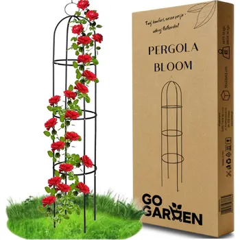 Obraz Kovová pergola GoGarden s mřížkou, výška 176 cm
